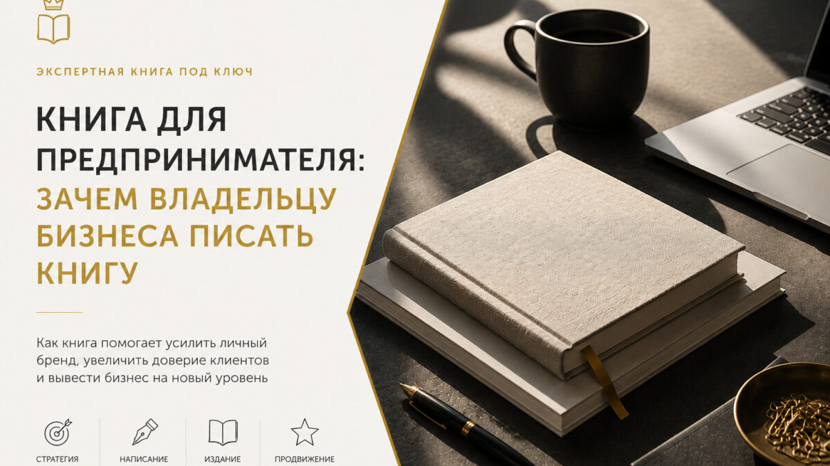 Книга для предпринимателя: зачем владельцу бизнеса писать книгу и как она помогает привлекать клиентов